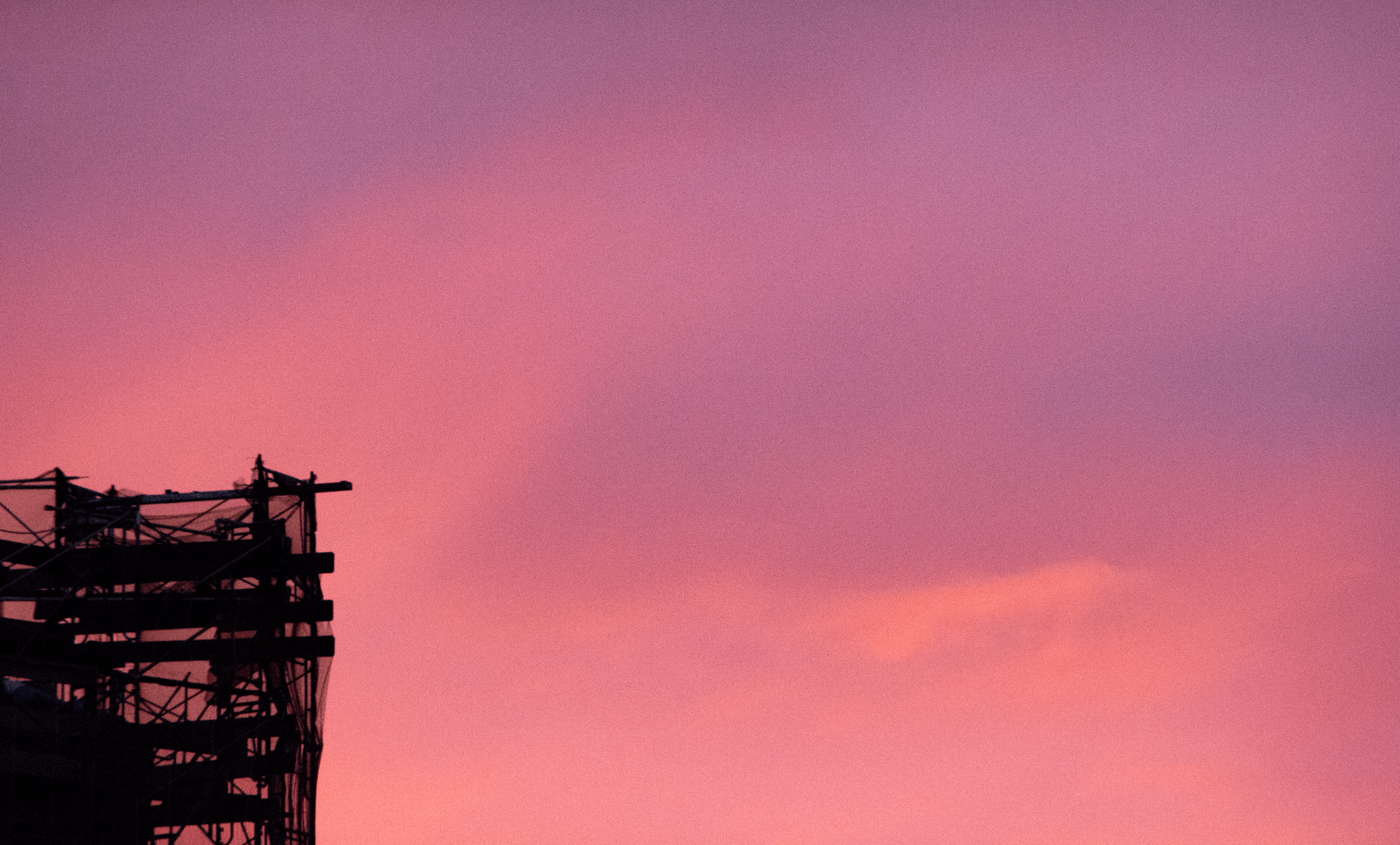 sunset scaffolding